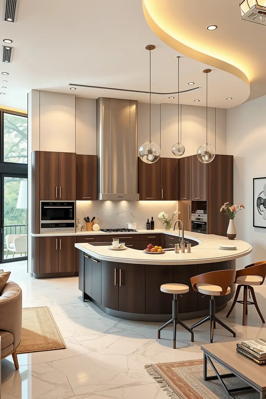 64 Kitchen Layouts 2026: Stylish Curved and Modern Designer Kitchen Ideas