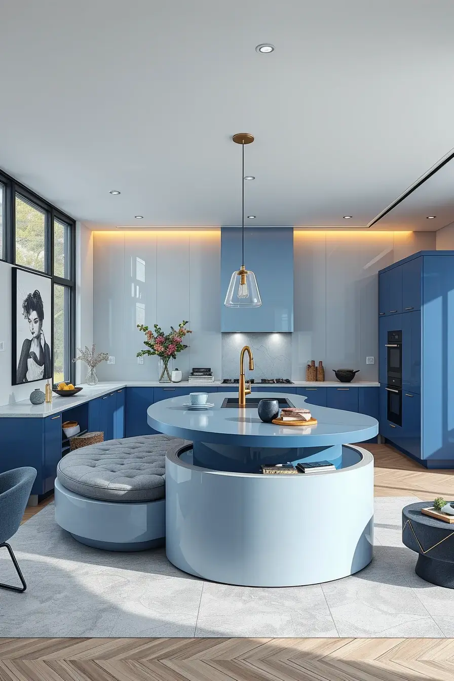 64 Blues Kitchen Ideas 2026: Modern Designer Blue Kitchens With Luxury Style