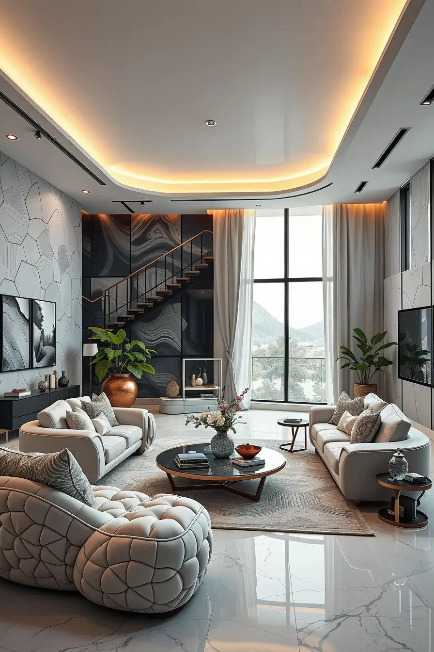 65 Living Room Inspo 2026: Futuristic, Ultra Modern & Smart Interior Ideas