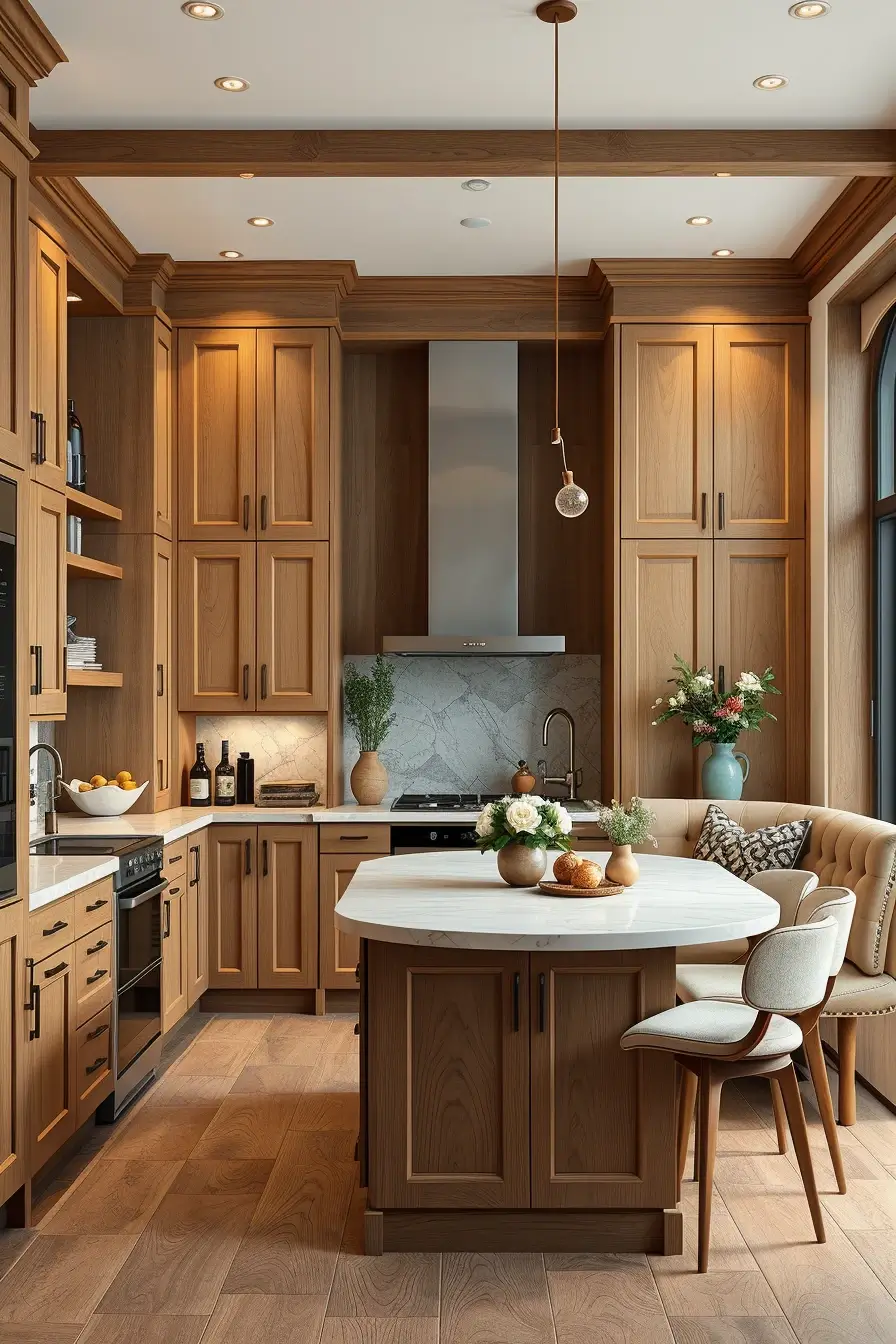 62 Oak Kitchen Ideas 2026: Sculptural, Curved and Designer Oak Interiors