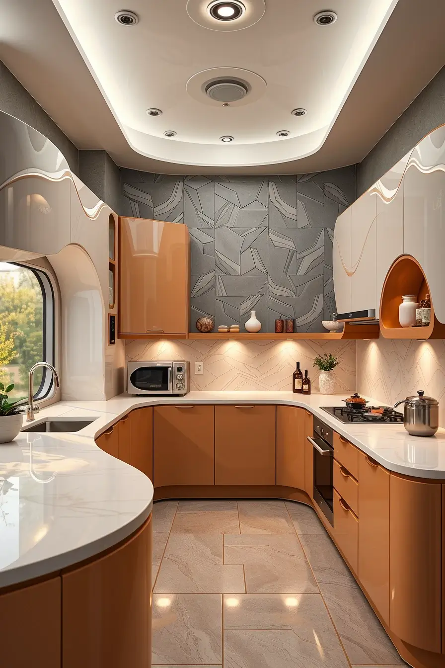 65 Small Kitchen Ideas 2026: Modern Designs, Curved Furniture & Space-Saving Trends