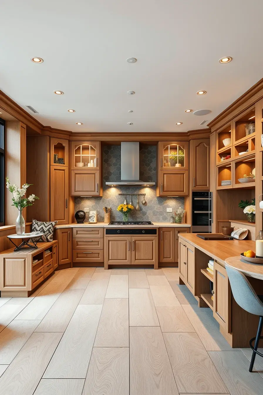 62 Oak Kitchen Ideas 2026: Sculptural, Curved and Designer Oak Interiors