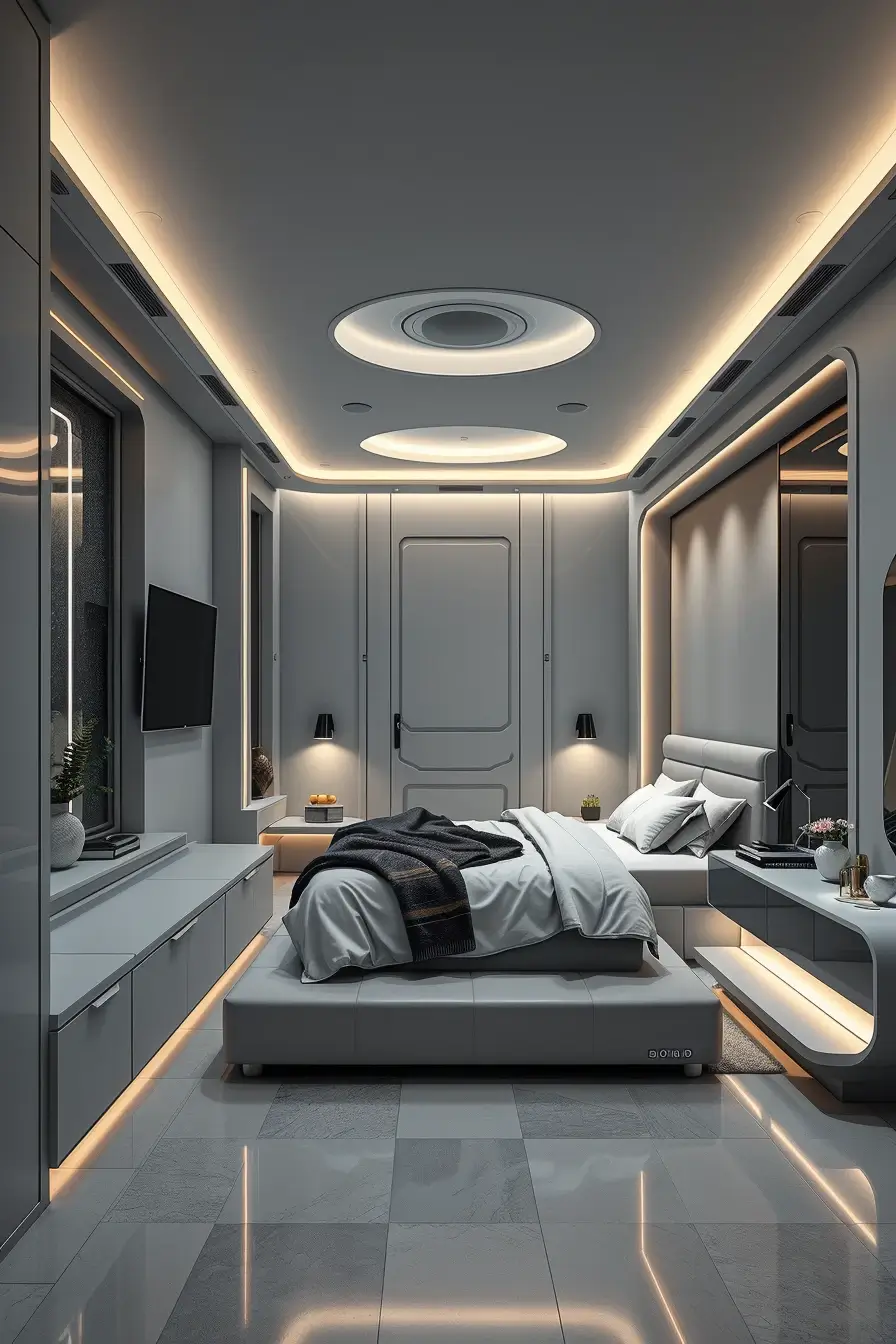 64 Grey Bedroom Ideas 2026: Modern Designer Grey Bedrooms With Curved Furniture