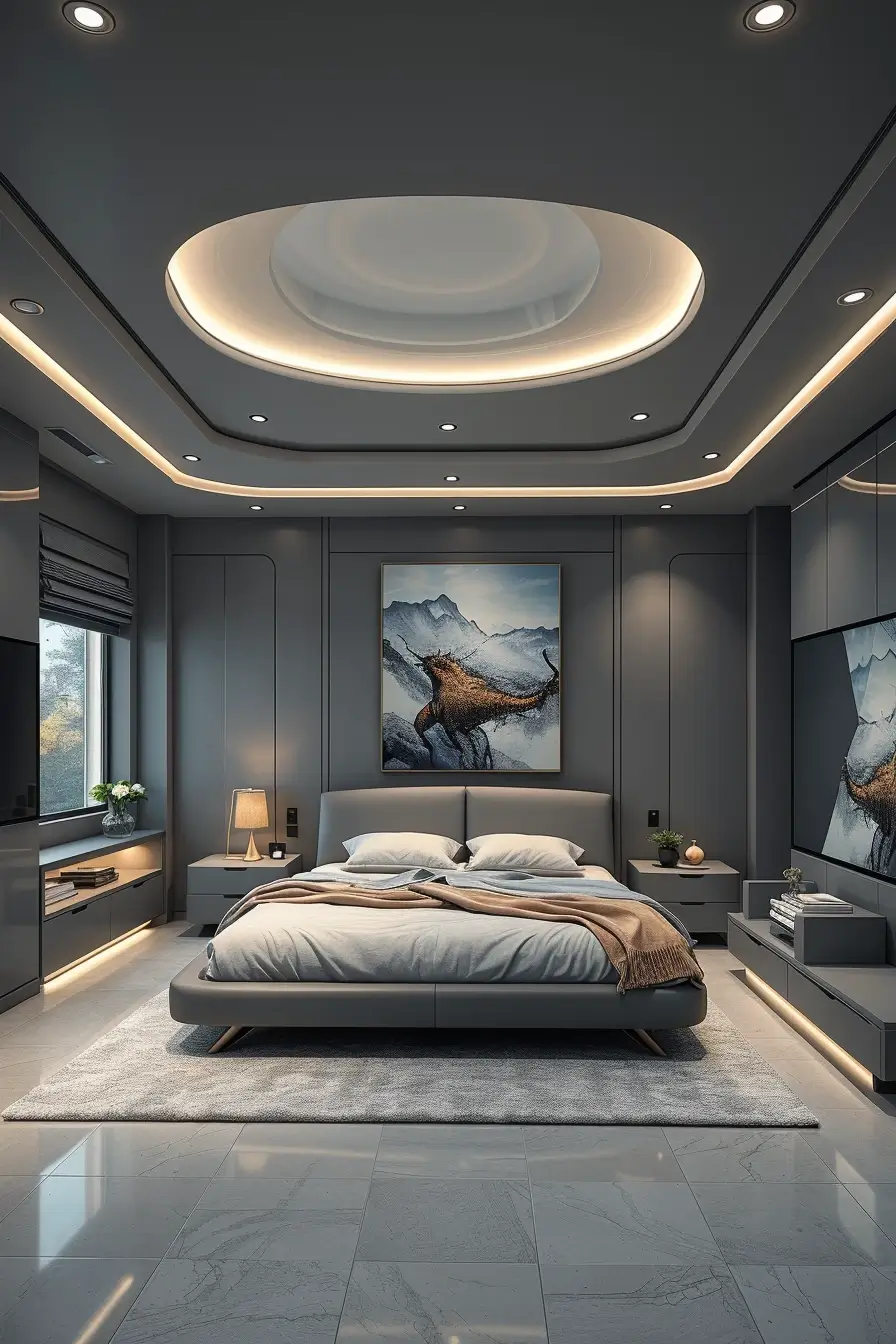 64 Grey Bedroom Ideas 2026: Modern Designer Grey Bedrooms With Curved Furniture
