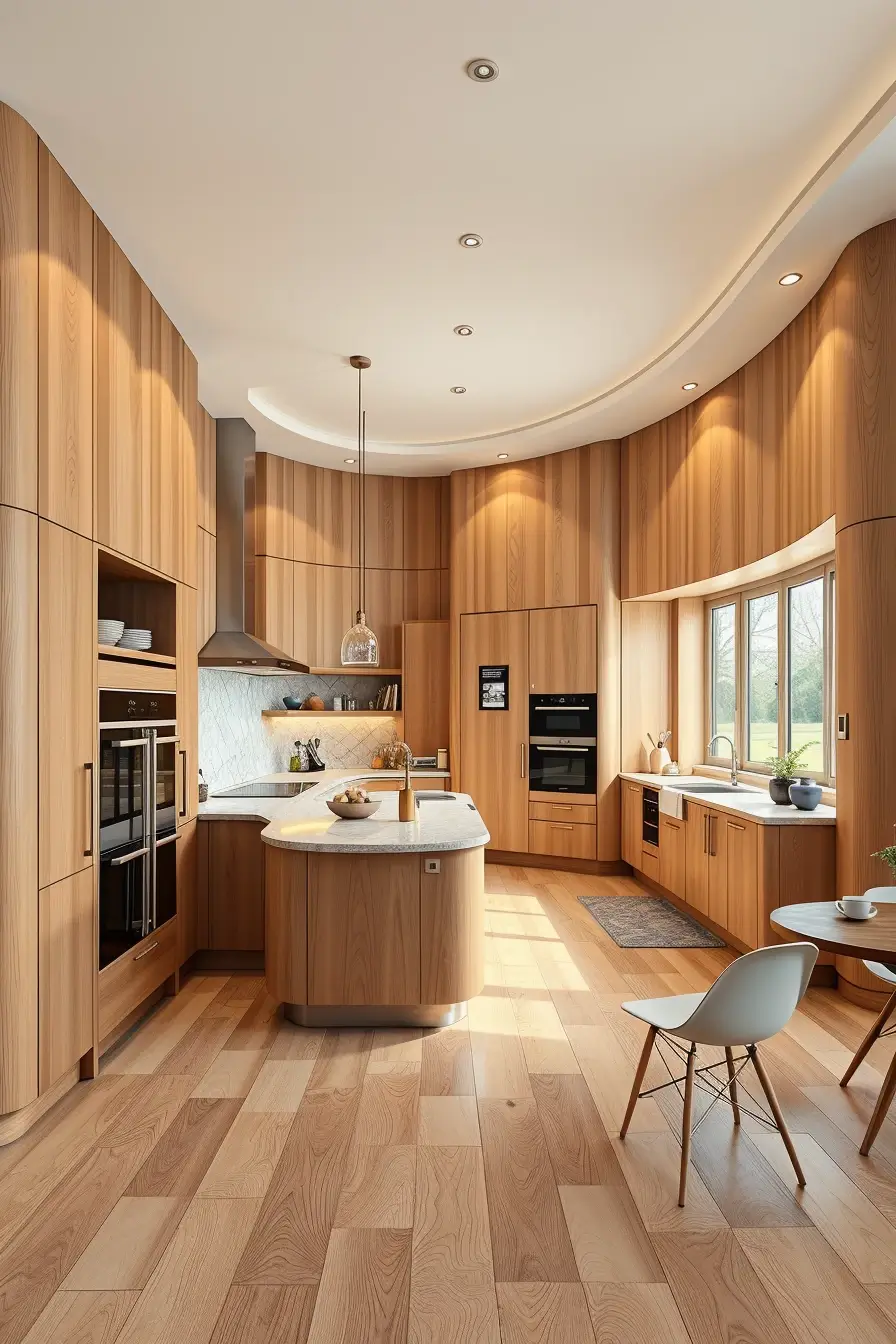 62 Oak Kitchen Ideas 2026: Sculptural, Curved and Designer Oak Interiors