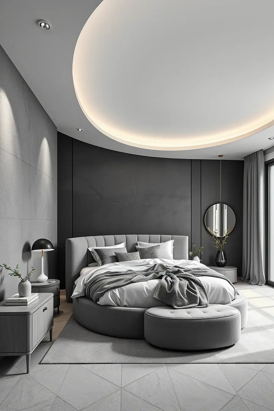 64 Grey Bedroom Ideas 2026: Modern Designer Grey Bedrooms With Curved Furniture