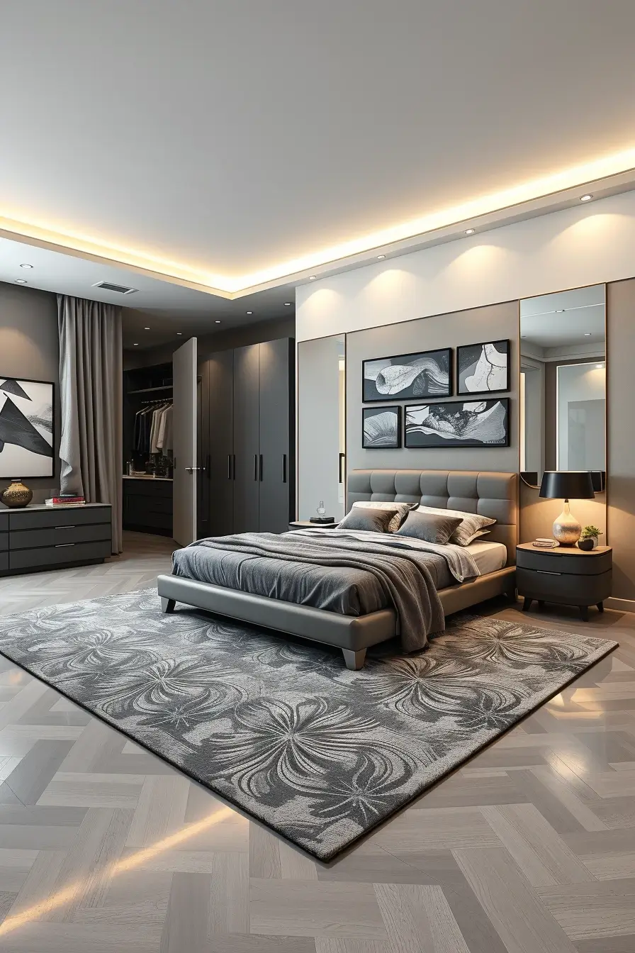 64 Grey Bedroom Ideas 2026: Modern Designer Grey Bedrooms With Curved Furniture