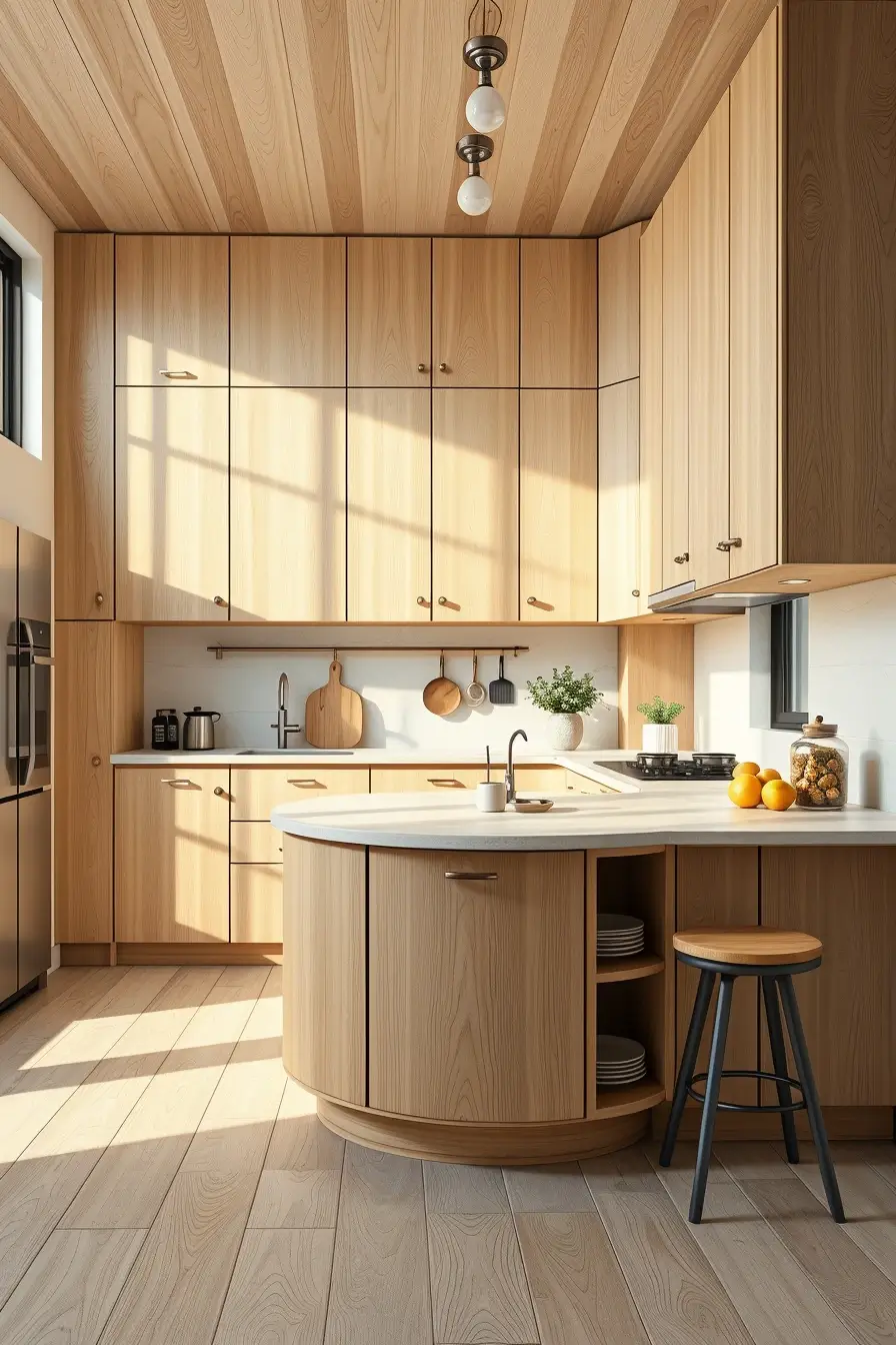 64 Wood Kitchen Ideas 2026: Curved, Designer & Modern Wood Kitchens With Sculptural Forms