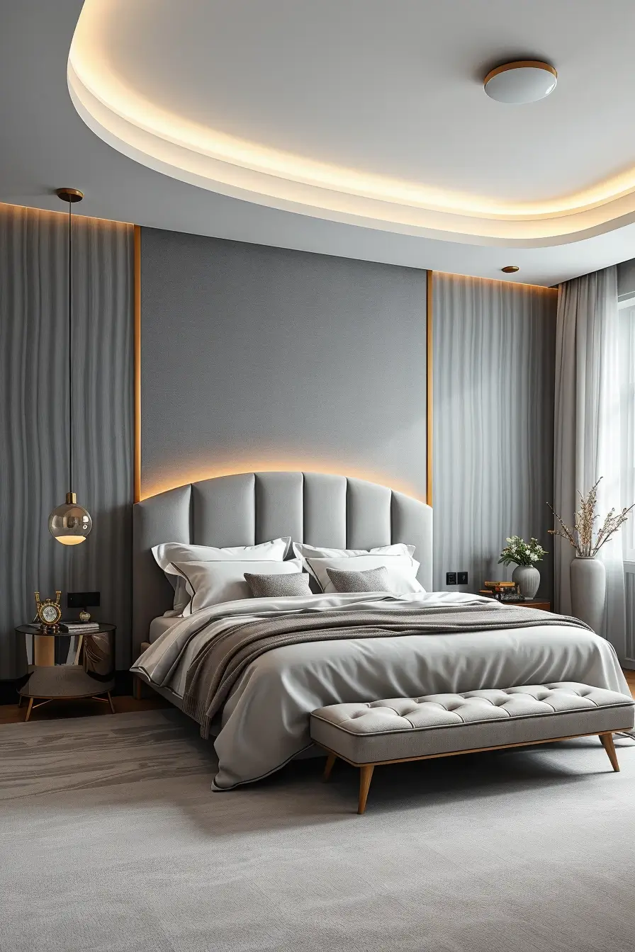 64 Grey Bedroom Ideas 2026: Modern Designer Grey Bedrooms With Curved Furniture