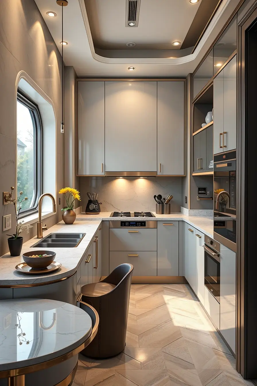 65 Small Kitchen Ideas 2026: Modern Designs, Curved Furniture & Space-Saving Trends