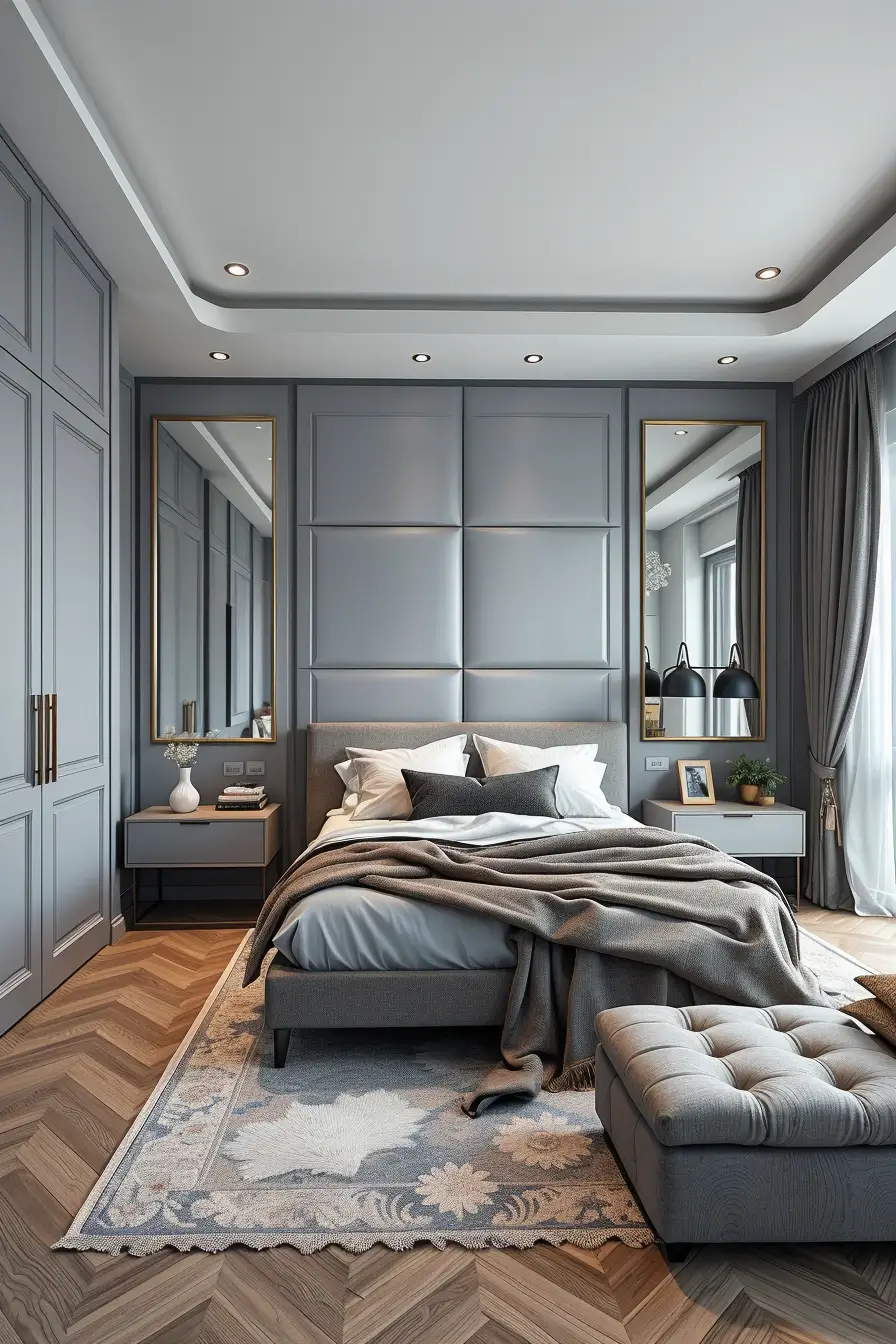 64 Grey Bedroom Ideas 2026: Modern Designer Grey Bedrooms With Curved Furniture