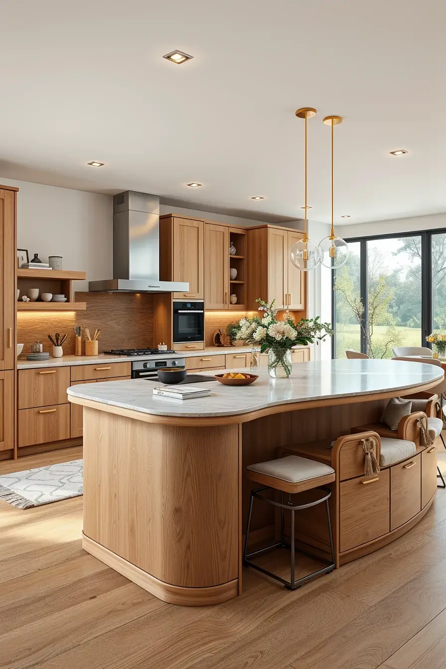 62 Oak Kitchen Ideas 2026: Sculptural, Curved and Designer Oak Interiors