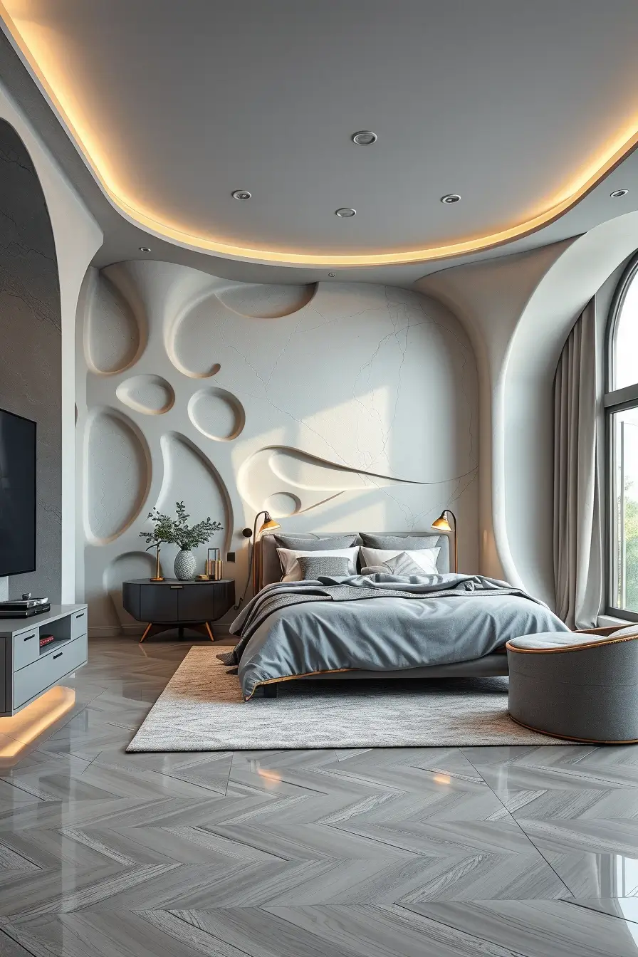 64 Grey Bedroom Ideas 2026: Modern Designer Grey Bedrooms With Curved Furniture
