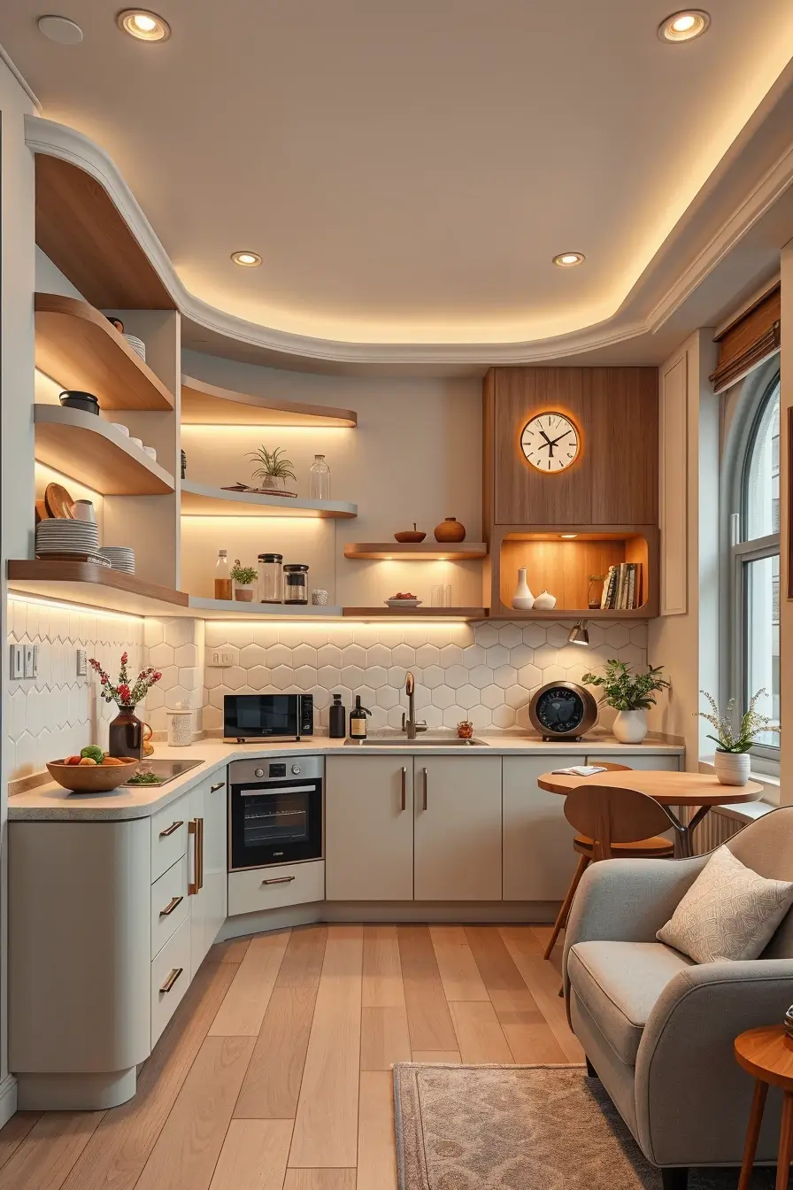 65 Small Kitchen Ideas 2026: Modern Designs, Curved Furniture & Space-Saving Trends