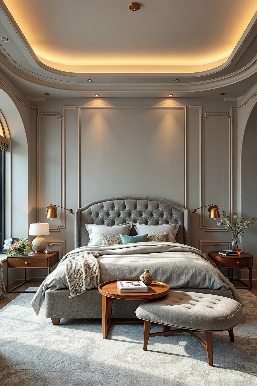 64 Grey Bedroom Ideas 2026: Modern Designer Grey Bedrooms With Curved Furniture