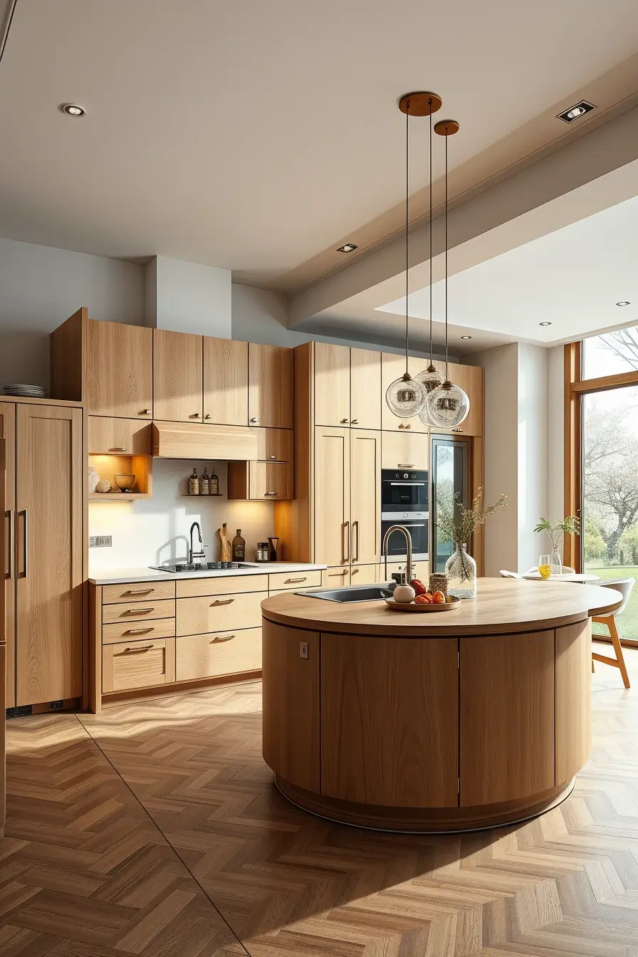 62 Oak Kitchen Ideas 2026: Sculptural, Curved and Designer Oak Interiors