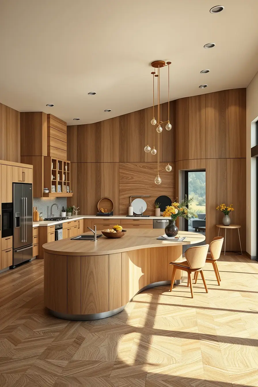 62 Oak Kitchen Ideas 2026: Sculptural, Curved and Designer Oak Interiors