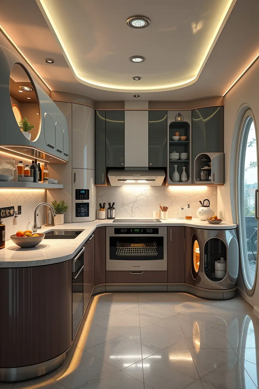 65 Small Kitchen Ideas 2026: Modern Designs, Curved Furniture & Space-Saving Trends