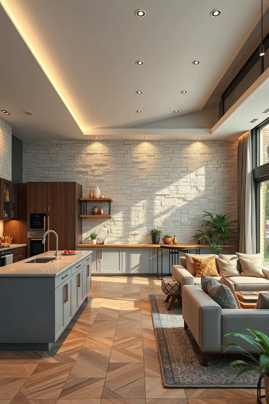 64 Open Kitchen Living Rooms for 2026 with Curved Designer Interiors