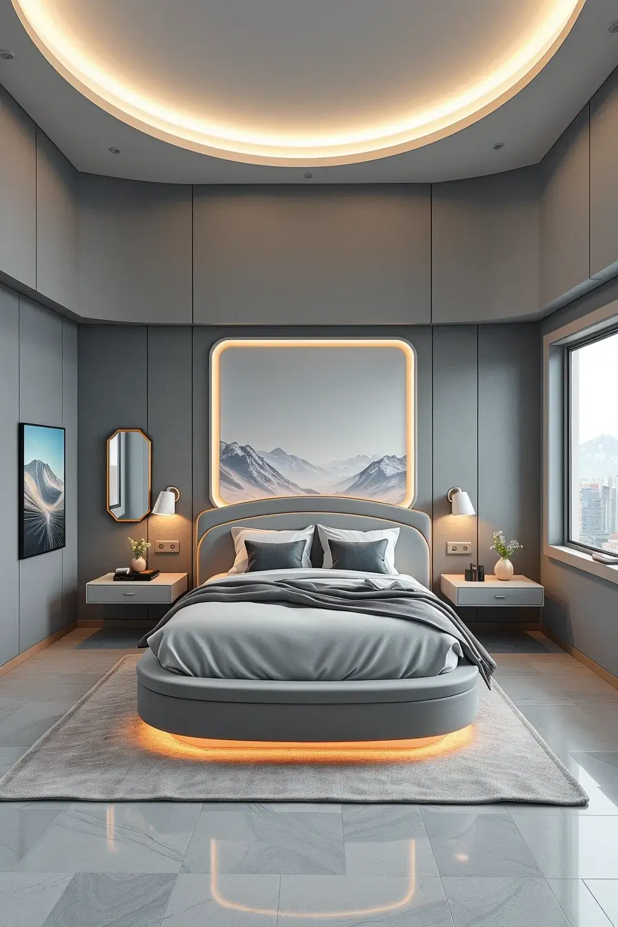 64 Grey Bedroom Ideas 2026: Modern Designer Grey Bedrooms With Curved Furniture