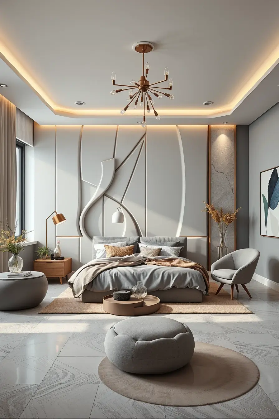 64 Grey Bedroom Ideas 2026: Modern Designer Grey Bedrooms With Curved Furniture