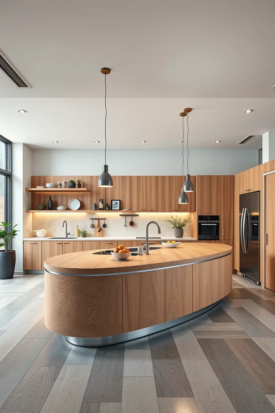 62 Oak Kitchen Ideas 2026: Sculptural, Curved and Designer Oak Interiors