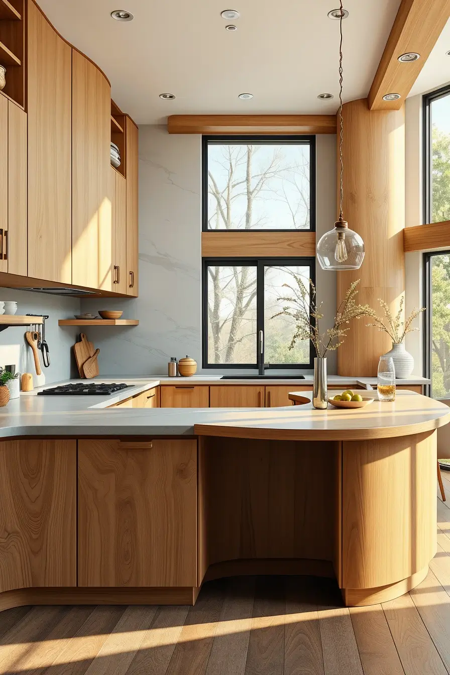64 Wood Kitchen Ideas 2026: Curved, Designer & Modern Wood Kitchens With Sculptural Forms