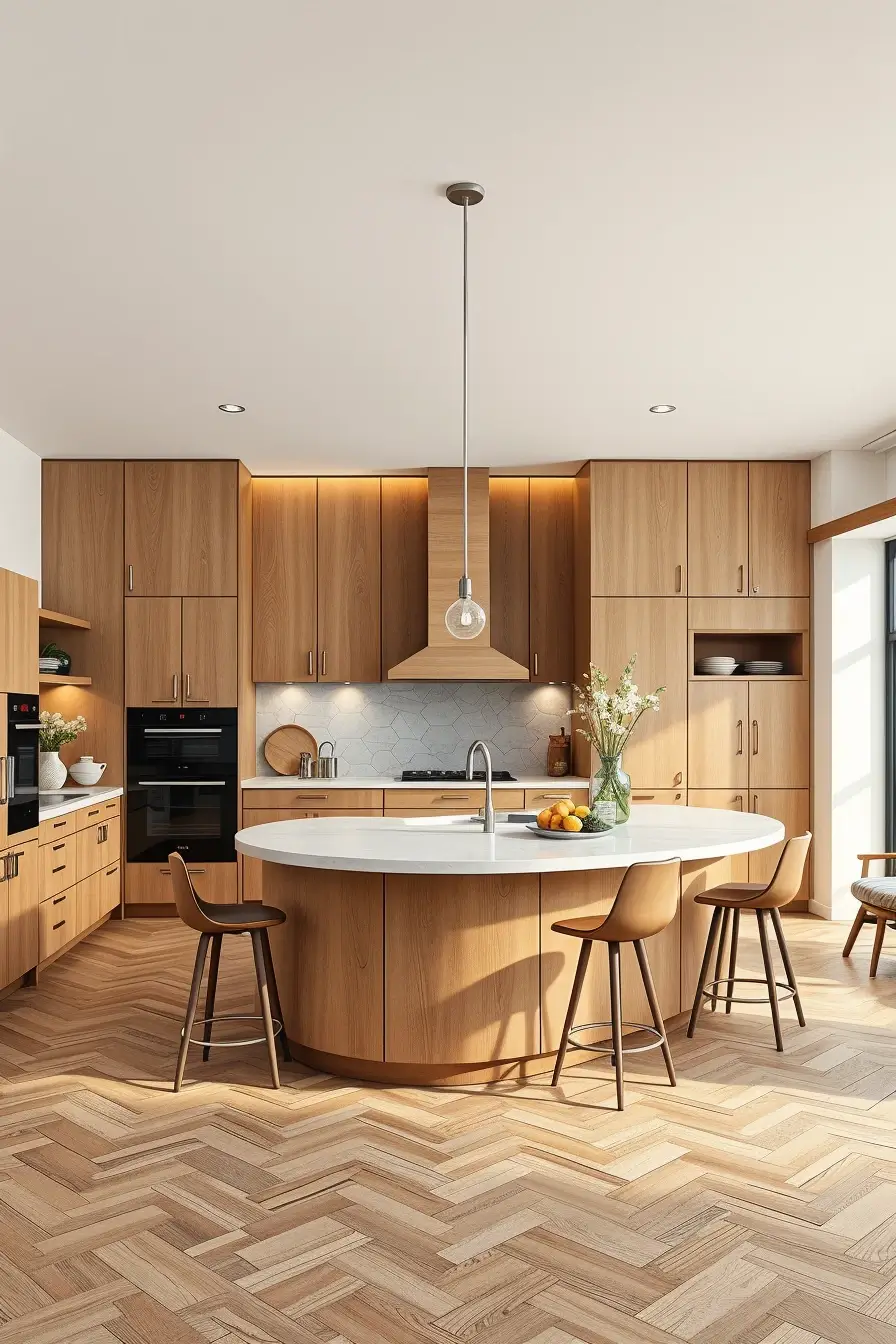 62 Oak Kitchen Ideas 2026: Sculptural, Curved and Designer Oak Interiors
