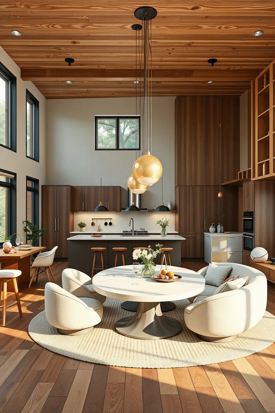 64 Open Kitchen Living Rooms for 2026 with Curved Designer Interiors