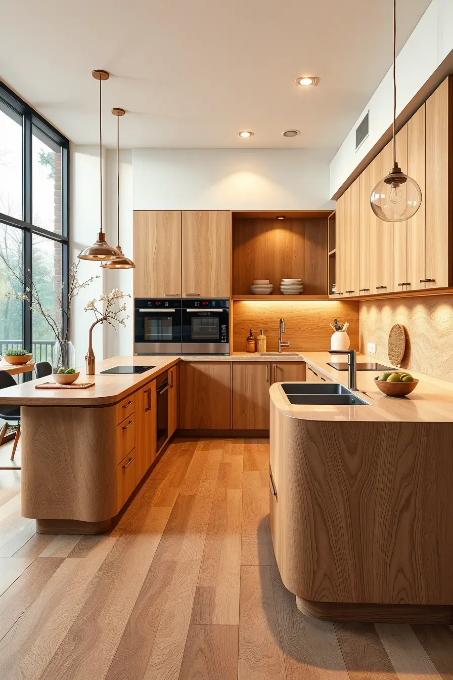 64 Wood Kitchen Ideas 2026: Curved, Designer & Modern Wood Kitchens With Sculptural Forms