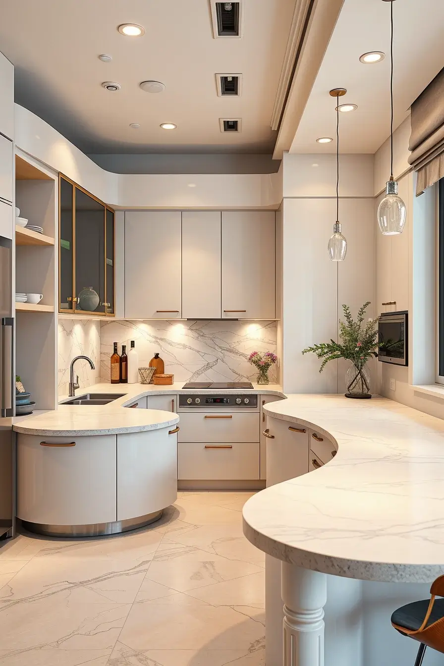 65 Small Kitchen Ideas 2026: Modern Designs, Curved Furniture & Space-Saving Trends
