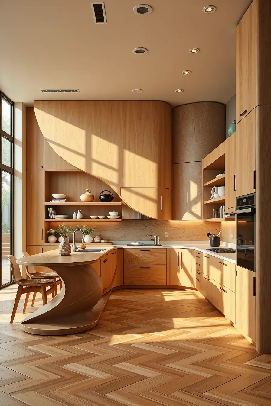 64 Wood Kitchen Ideas 2026: Curved, Designer & Modern Wood Kitchens With Sculptural Forms