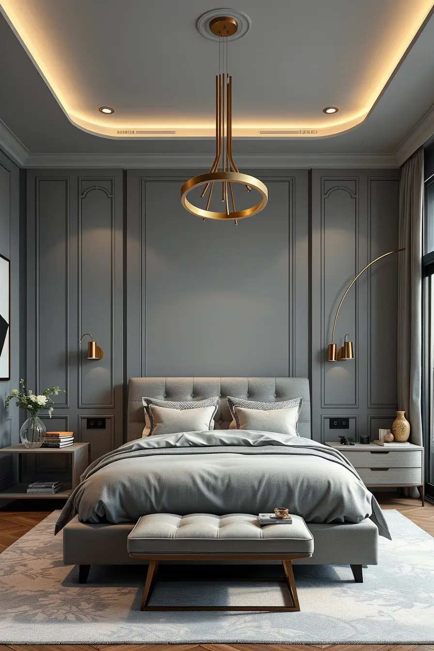 64 Grey Bedroom Ideas 2026: Modern Designer Grey Bedrooms With Curved Furniture