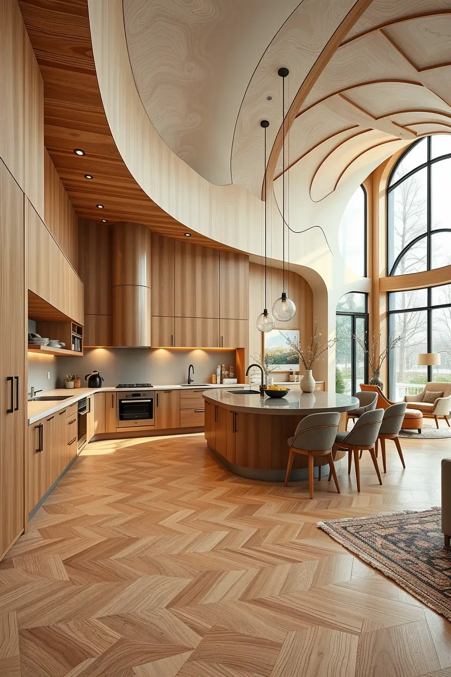 64 Wood Kitchen Ideas 2026: Curved, Designer & Modern Wood Kitchens With Sculptural Forms