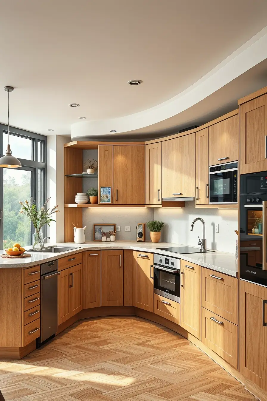 62 Oak Kitchen Ideas 2026: Sculptural, Curved and Designer Oak Interiors