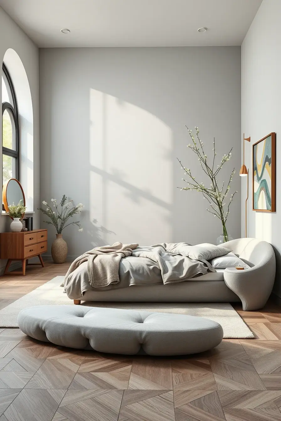 64 Grey Bedroom Ideas 2026: Modern Designer Grey Bedrooms With Curved Furniture