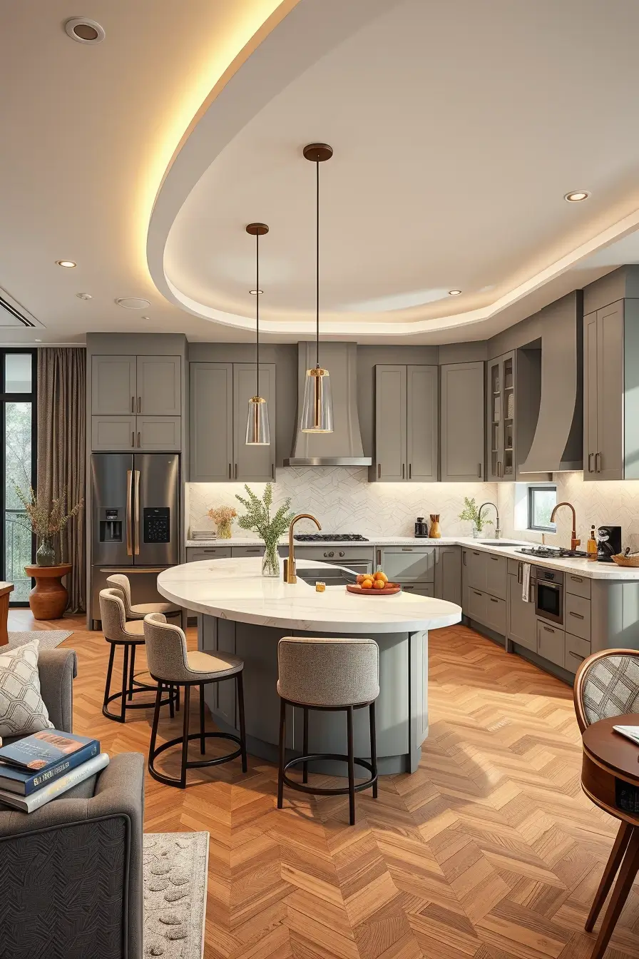 64 Kitchen Layouts 2026: Stylish Curved and Modern Designer Kitchen Ideas