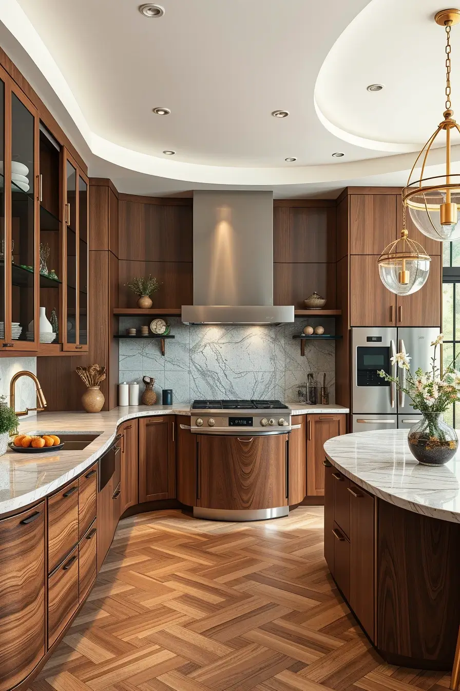 64 Wood Kitchen Ideas 2026: Curved, Designer & Modern Wood Kitchens With Sculptural Forms
