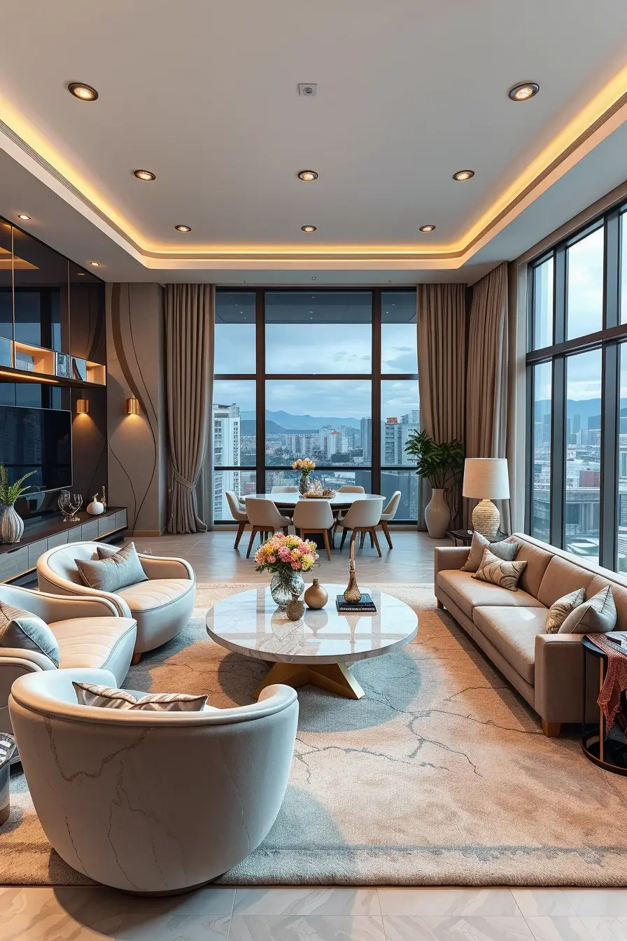 68 Apartment Living Room Designs 2026: Modern, Stylish, Curved Interior Ideas