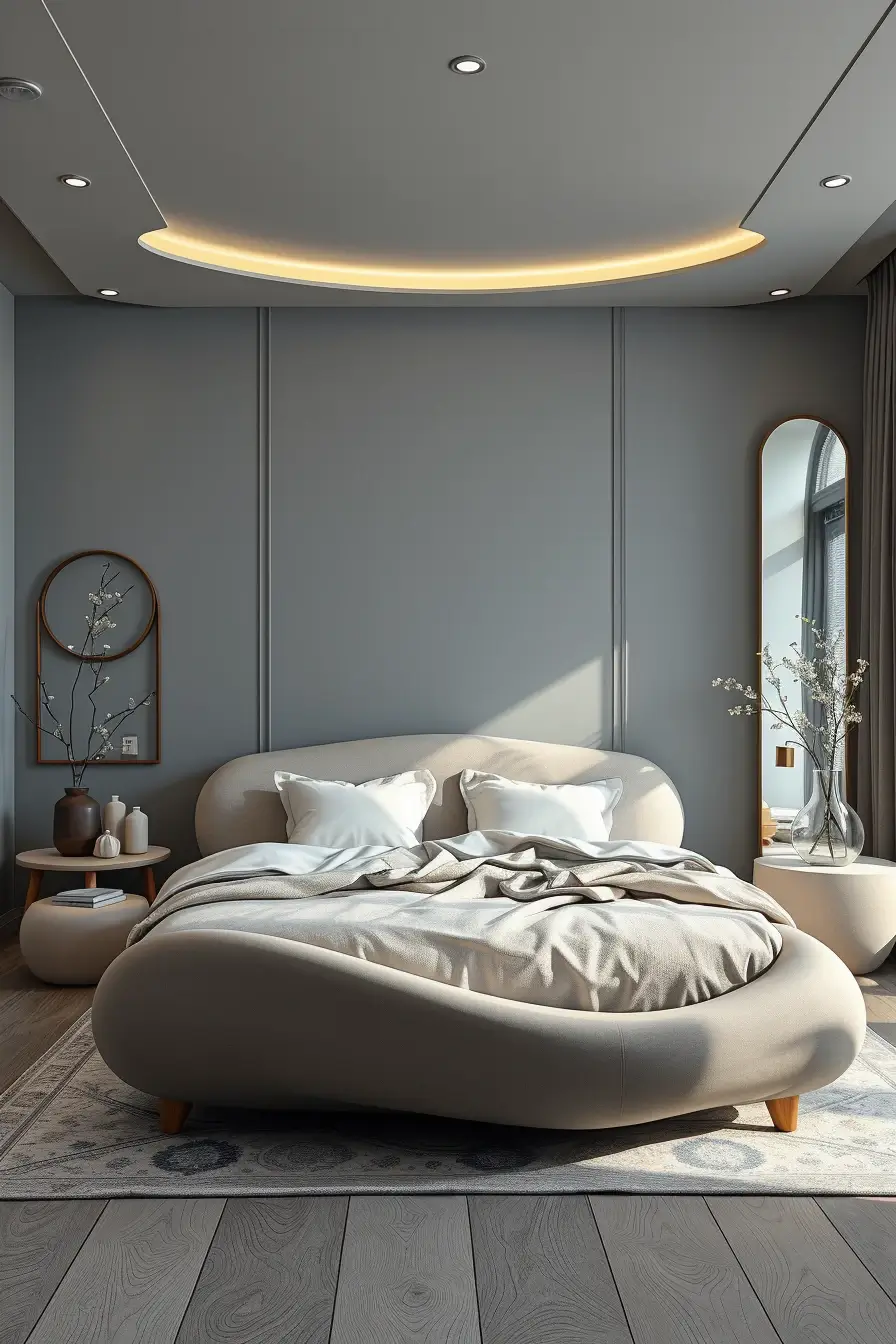 64 Grey Bedroom Ideas 2026: Modern Designer Grey Bedrooms With Curved Furniture