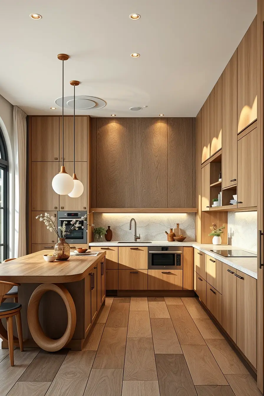 62 Oak Kitchen Ideas 2026: Sculptural, Curved and Designer Oak Interiors