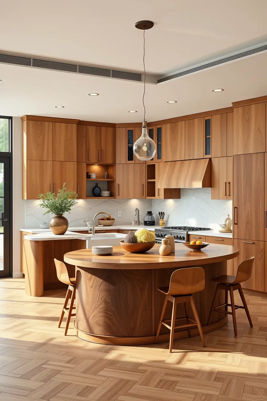 64 Wood Kitchen Ideas 2026: Curved, Designer & Modern Wood Kitchens With Sculptural Forms