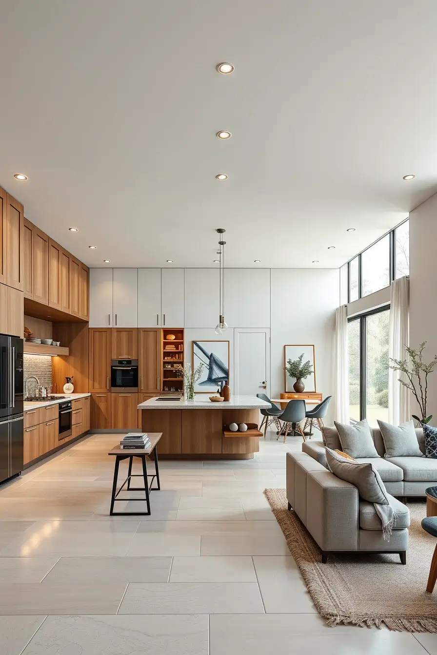 64 Open Kitchen Living Rooms for 2026 with Curved Designer Interiors