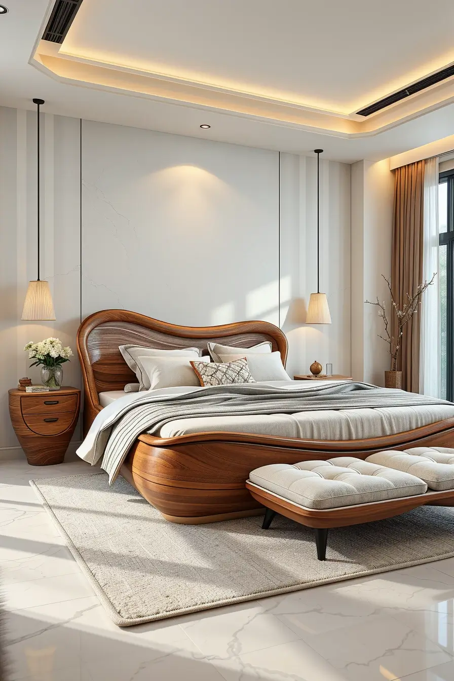 62 Wooden Bed Design Ideas 2026 With Sculptural And Designer Wooden Headboards