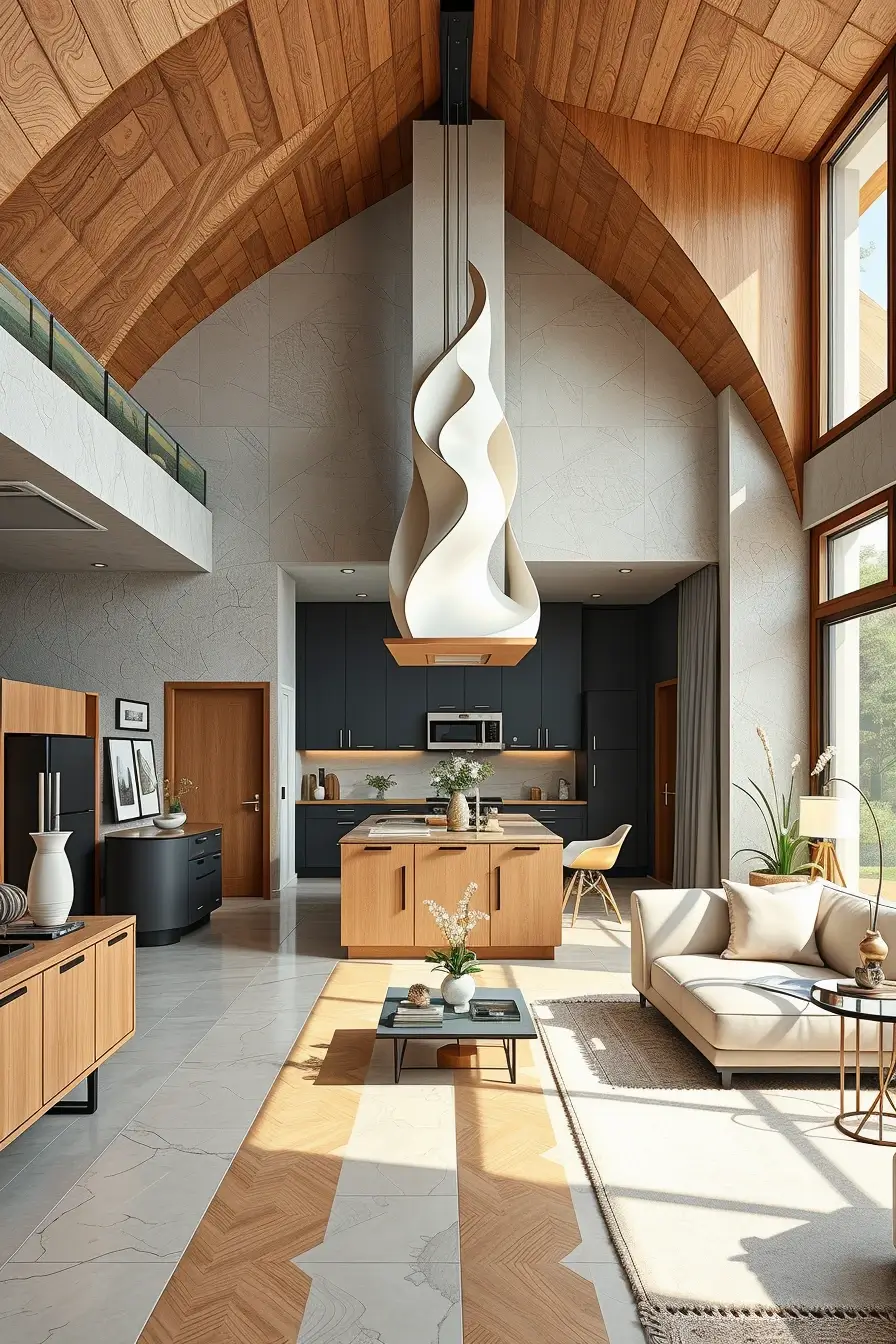 64 Open Kitchen Living Rooms for 2026 with Curved Designer Interiors