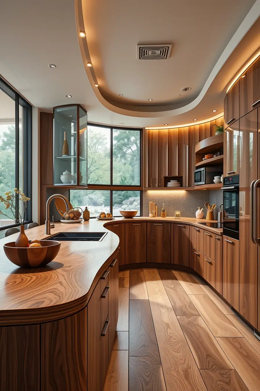 64 Wood Kitchen Ideas 2026: Curved, Designer & Modern Wood Kitchens With Sculptural Forms