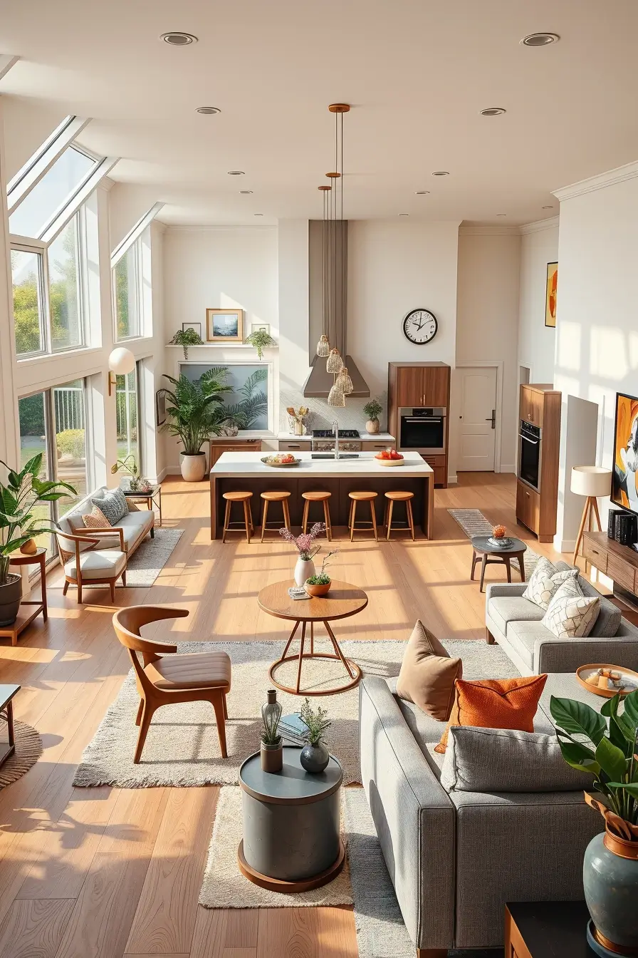 64 Open Kitchen Living Rooms for 2026 with Curved Designer Interiors