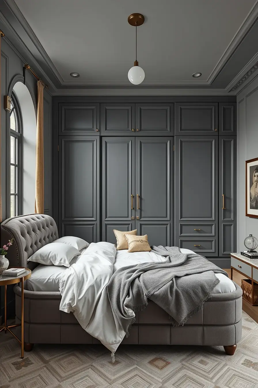64 Grey Bedroom Ideas 2026: Modern Designer Grey Bedrooms With Curved Furniture