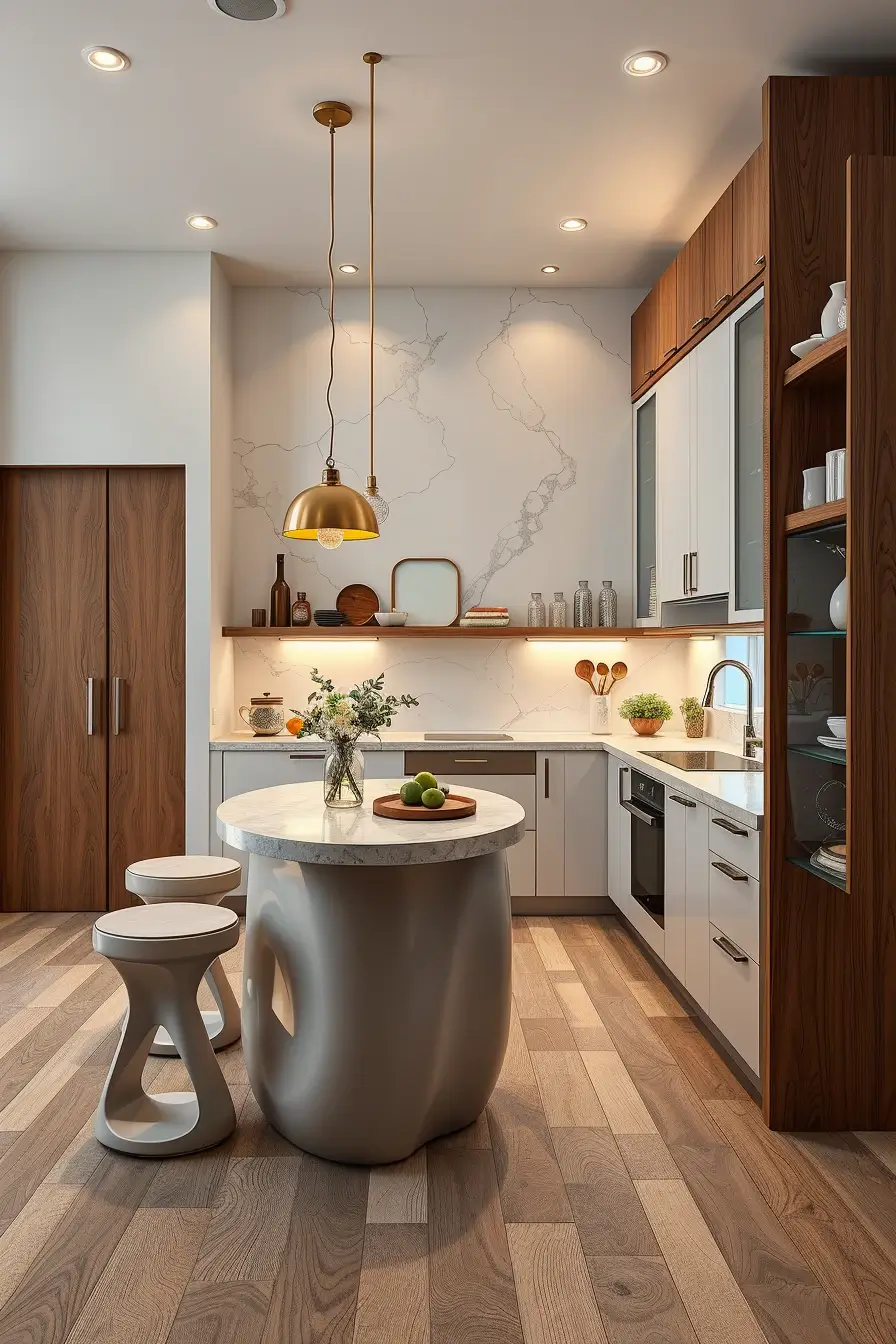 65 Small Kitchen Ideas 2026: Modern Designs, Curved Furniture & Space-Saving Trends