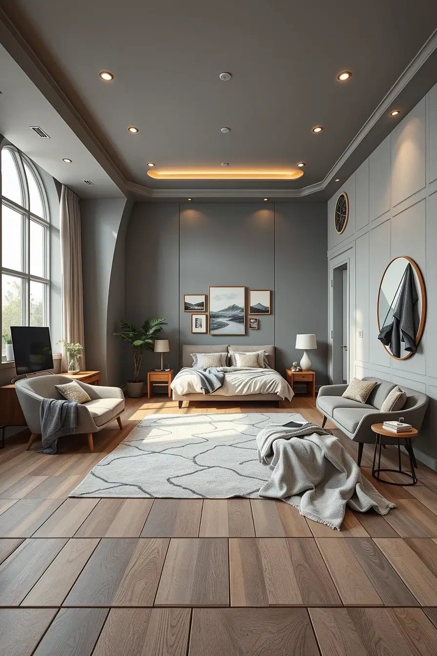 64 Grey Bedroom Ideas 2026: Modern Designer Grey Bedrooms With Curved Furniture